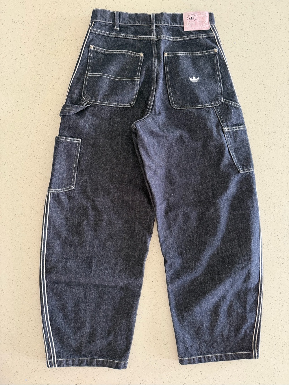Adidas Workwear Men’s Dark Indigo Barrel Denim Carpenter Jeans - Relaxed Fit 28” - Picture 8 of 13